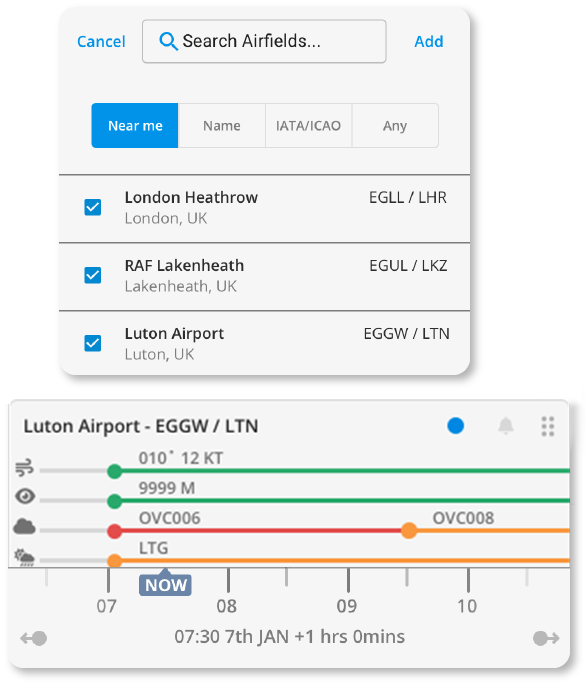 Airfield Watch - an easy to use aviation weather app for pilots and enthusiasts