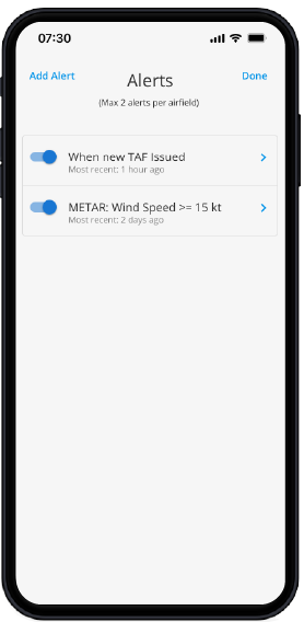 Airfield Watch - Enable customisable alerts