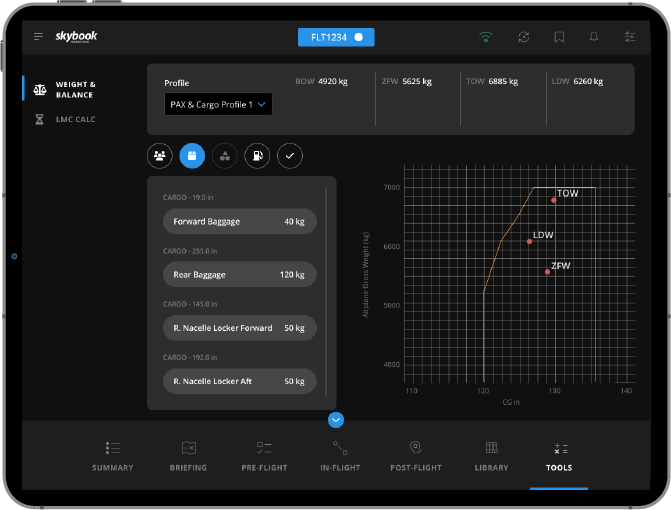 EFB Integrated W&B calculator