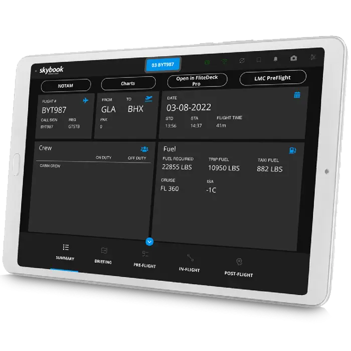 skybook EFB - Integrated technology