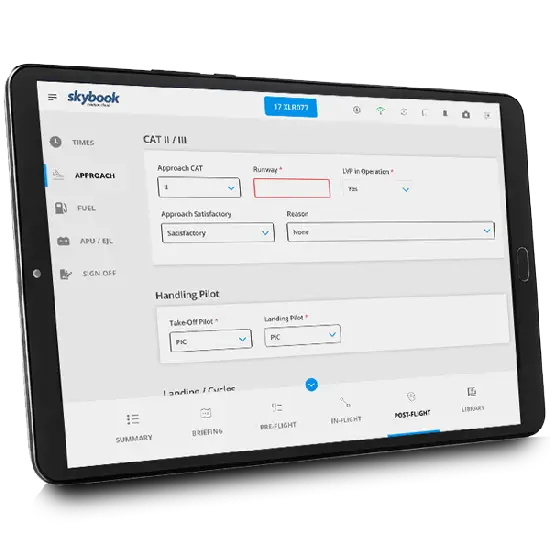 skybook EFB - Streamlined journey log