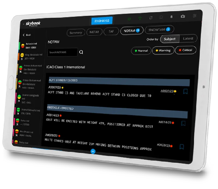 Filter NOTAMs to include or exclude information