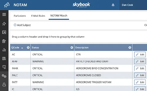 NOTAM Watch helps you manage NOTAMs