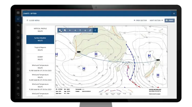 surface weather chart