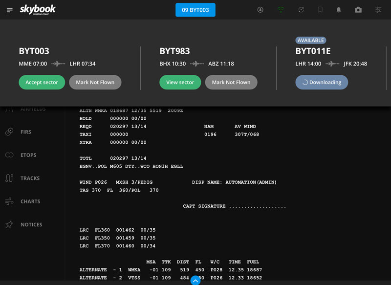 select multi single sector flights