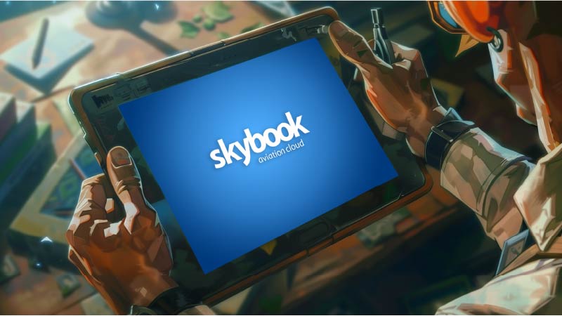 efb manager skybook on ipad tablet