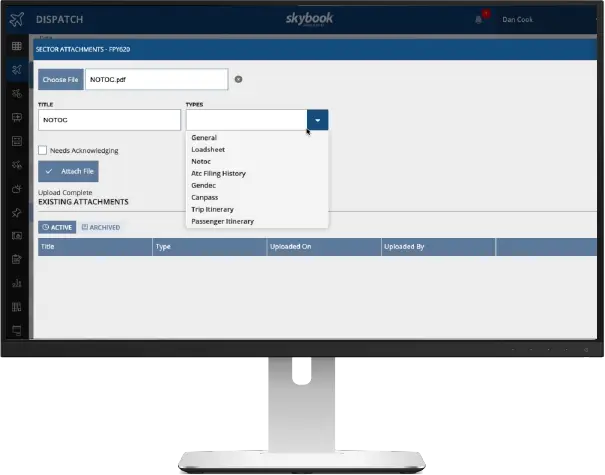 flight document attachments