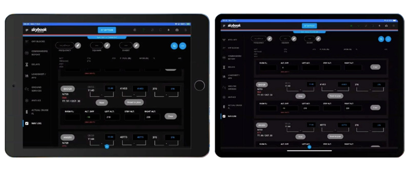 efb device sync automatically on nav log