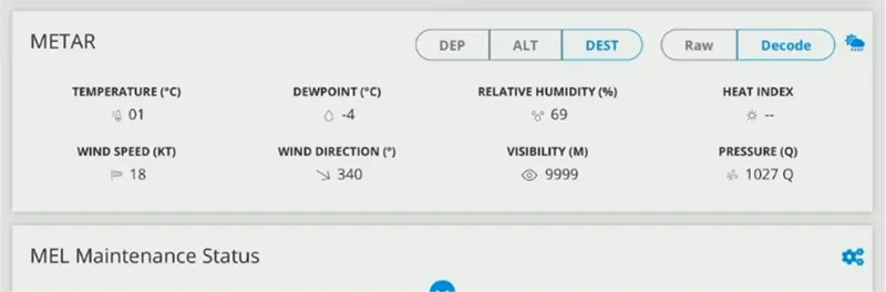 metar, taf and mel