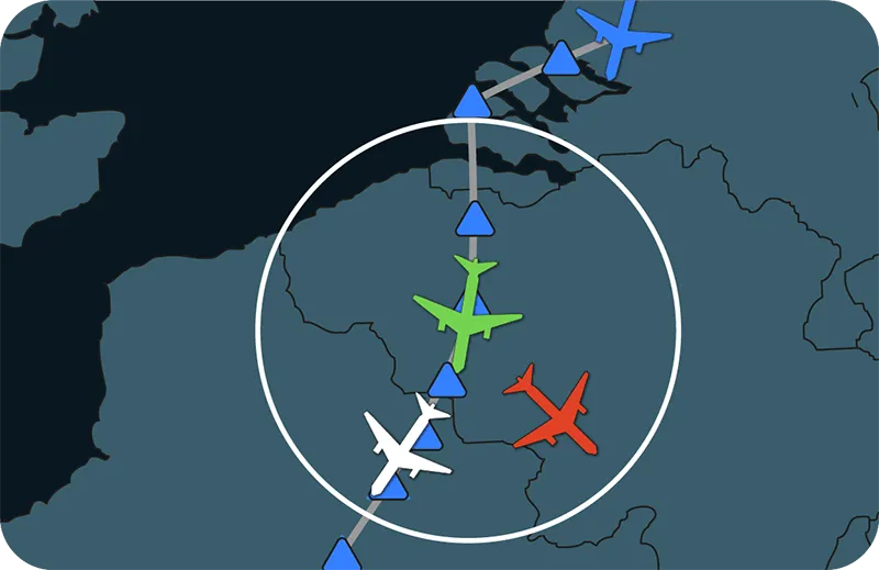 planned vs actual aircraft route